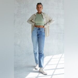 PacSun Women’s Eco Two-Tone Blue Dad Jeans Size 25‎